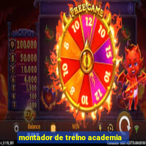 montador de treino academia